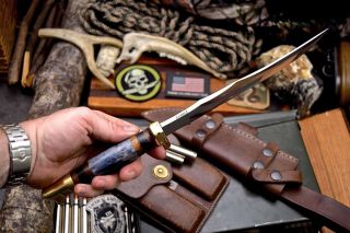 CFK Handmade D2 Custom WOLF PAW Scrimshaw Bone Western Bowie Hunter Blade Knife 7