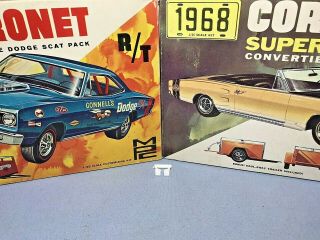 Mpc 1968 Dodge Coronet R/t Superbee Vintage Kit 1768/1868 1/25 Nos Hood Hinges