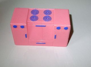 Vintage JAYDON RENWAL Kitchen Set Pink & Blue Dollhouse Miniatures 3