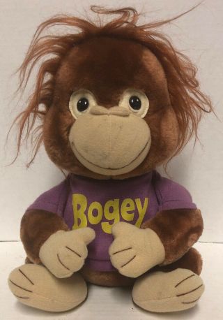 Vintage Shirt Tales Bogey Monkey Plush Stuffed Animal 1981 Hasbro Toy