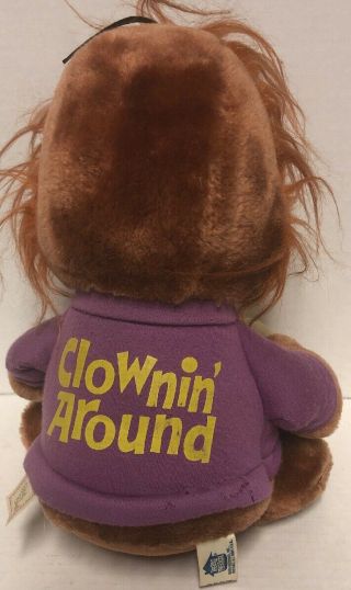 Vintage Shirt Tales Bogey Monkey Plush Stuffed Animal 1981 Hasbro Toy 3