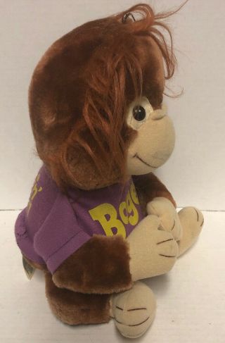 Vintage Shirt Tales Bogey Monkey Plush Stuffed Animal 1981 Hasbro Toy 4