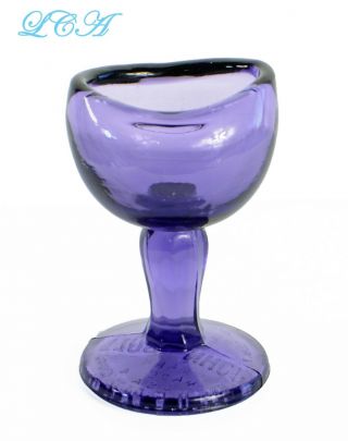 Usa Made Purple Amethyst John Bull Antique Eye Wash Cup Hand Blown