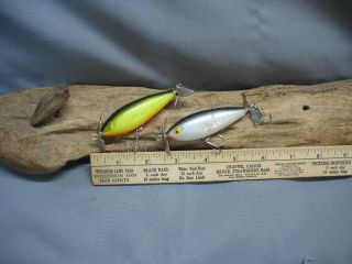 VINTAGE/OLD FISHING LURES - 10 ANTIQUE BAITS - RAPALA - CORDELL BIG O - CRAZY SHAD - 2