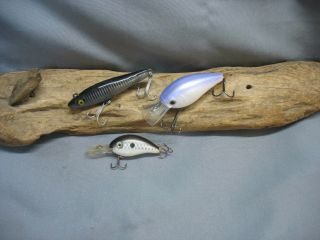 VINTAGE/OLD FISHING LURES - 10 ANTIQUE BAITS - RAPALA - CORDELL BIG O - CRAZY SHAD - 4