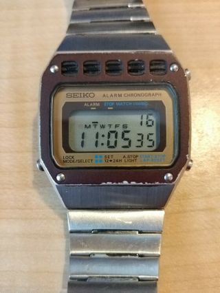 Vintage Seiko A639 - 505A Digital Men ' s watch 4