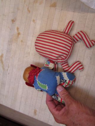 Animal Elephant Doll Child Toy Stuffed Beanbag FOLK ART,  vintage Antique Gourd 2