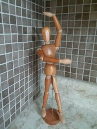 Wood Wooden Artist Model Figure Jointed Articulated Mannequin Art 13 " Moves