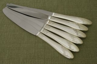Queen Bess Ii Tudor Plate Oneida Silverplate 6 Hollow Handle Dinner Knives 9½ "