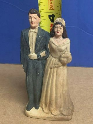 Antique Wedding Cake Topper Bride & Groom (Storage4) 2