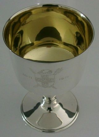 Quality English Solid Silver Founding Of York Goblet Chalice 1971 146g