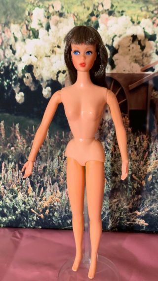 Vintage 1969 Dramatic Living Barbie Brunette Hair Mod Nude