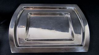 Antique French ART DECO Cookie Box w/ Tray Silver Plated Glass Modernism 1930s 6