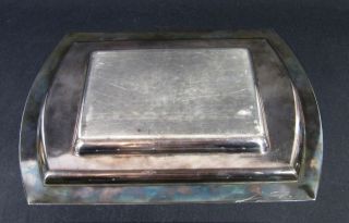 Antique French ART DECO Cookie Box w/ Tray Silver Plated Glass Modernism 1930s 8