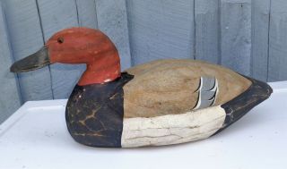 Antique Vintage Duck Decoy Hand Carved Wood Wooden Collectible