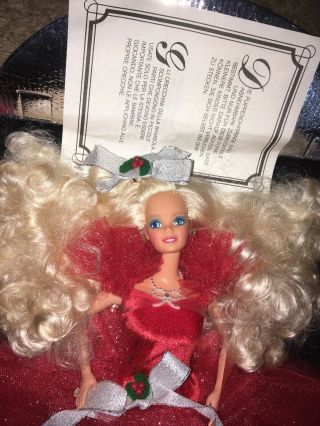 1988 Barbie Happy Holidays 1st Edition Barbie Doll/USED - 3