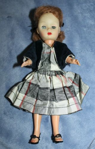 Vintage Little Miss Ginger Cosmopolitan Doll & Toy Co.  Doll & Plaid Dress Outfit 2