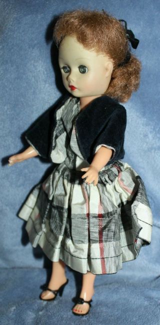 Vintage Little Miss Ginger Cosmopolitan Doll & Toy Co.  Doll & Plaid Dress Outfit 3