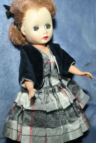 Vintage Little Miss Ginger Cosmopolitan Doll & Toy Co.  Doll & Plaid Dress Outfit 5