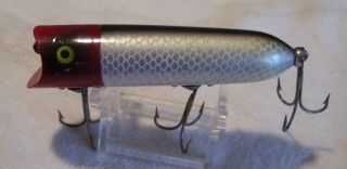 Vintage Heddon Lucky 13 Lure 6/012/19pot Red Head Silver Scale