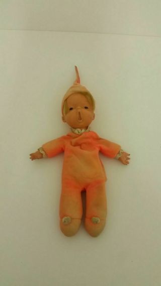 Vintage Old 1970 Mattel Baby Bean Orange Doll (open Mouth) 12 Inches