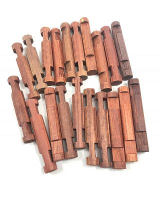 20 Vintage 2 Notch Lincoln Logs 4.  5” Wooden Logs Full Round 2