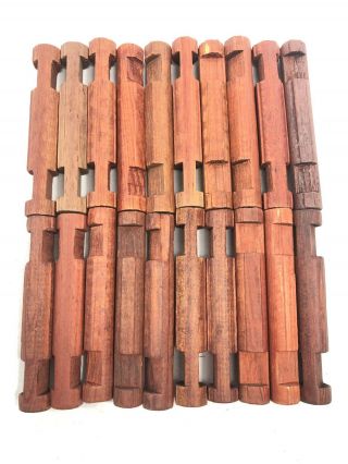 20 Vintage 2 Notch Lincoln Logs 4.  5” Wooden Logs Full Round 3