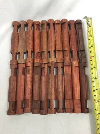 20 Vintage 2 Notch Lincoln Logs 4.  5” Wooden Logs Full Round 5