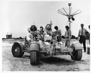 Apollo 15 / Orig Nasa 8x10 Press Photo - Astronauts Train With Lunar Rover