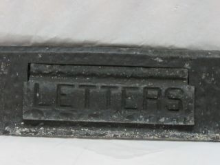 Antique VINTAGE Iron Cast Iron Letter Box Plate Mail Slot 2 2
