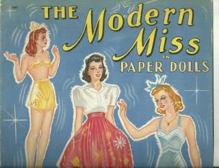 The Modern Miss In Paper Dolls 1942 Uncut Saalfield 2397