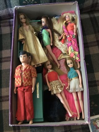 Vintage Dawn Dolls With Clothes,  Accessories,  and Furniture 2