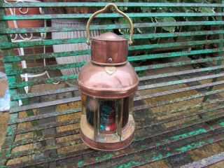 Old Copper And Brass Ships Lamp Light Lantern