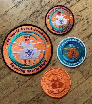 24th World Scout Jamboree 2019 Ist Shooting Sports Staff Patches 3.  5 In And 6 In