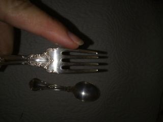 Sterling Silver Baby Fork Spoon Steif Nashville similar to Gorham Chantilly VTG 5