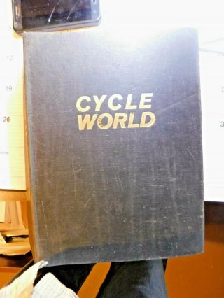 Vintage 1973 Cycle World Motorcycle Magazines With Cycle World Issue Binder