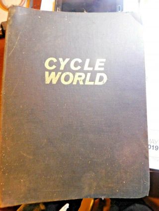 Vintage 1972 Cycle World Motorcycle Magazines With Cycle World Issue Binder