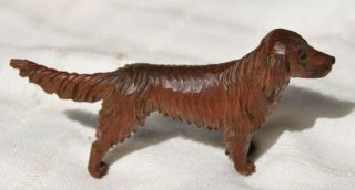 Vintage Folk Art Wood Carved Dog Miniature,  Retriever
