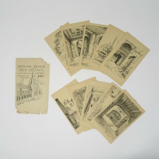Antique Pen & Ink Sketches Of Orleans G.  F.  Castleden 10 Souvenir Cards 1920s
