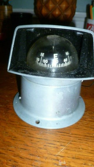 Vintage Binnacle Compass Dash Mount Boat Airguide 2 3/4 " Chicago Lighted