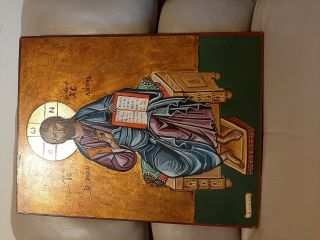 Russian Orthodox Antique Imperial Icon Hand Painted In Gold 79sr Church V Rare
