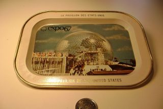 Metal Tray / Expo 67 / Pavilion Of The United States / Montreal World Fair