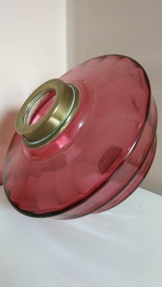 Victorian Ruby Glass Oil Lamp Font