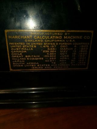 Antique Marchant XLA Mechanical Calculator,  S/N XLA - 3350 RARE 6