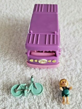 Vintage 1994 Polly Pocket Bluebird Stable On The Go Van Rv W/doll And Bike