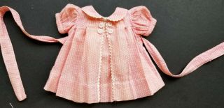 Vintage Small Pink Polka Dot Empire Style Dress 6 " Long Shirly Temple Style