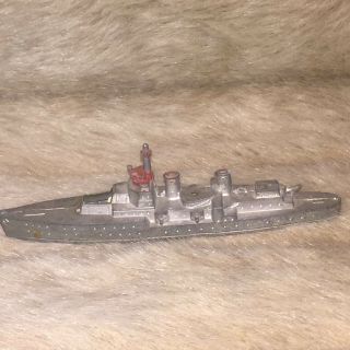 Antique Tootsie Toy Die - Cast War Ship Paint