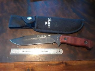 Buck 620 " Reaper " Black Fixed - Blade Hunting Survival Knife,  Sheath