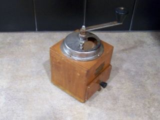 Wooden Grinder - Vintage Antique A/T BREVETTI - Coffee Spice Tobacco Herbs 5