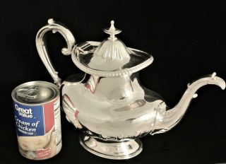 Victorian Reed & Barton Silver Plate Tea Pot Coffee Pot English Queen Anne Desig